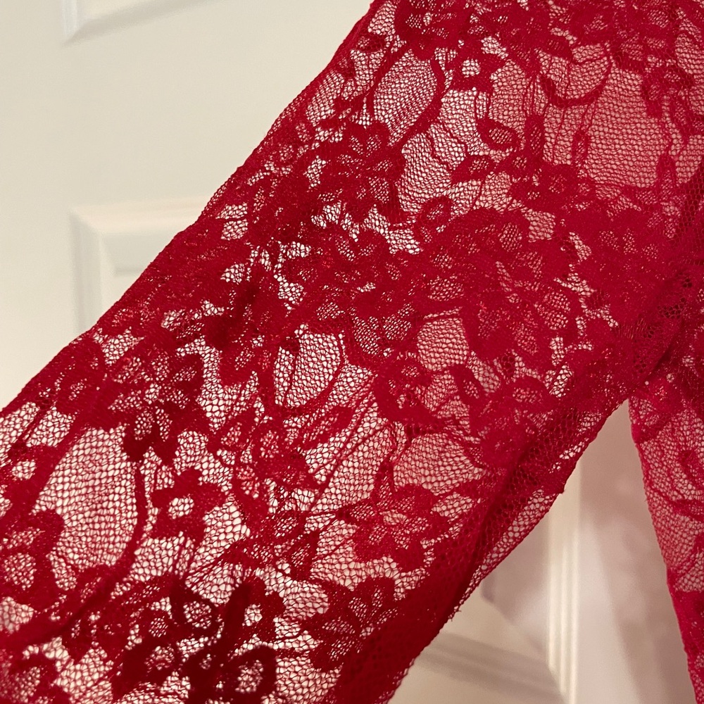 Red lace top
